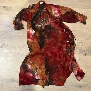 Mason grey tie dye robe